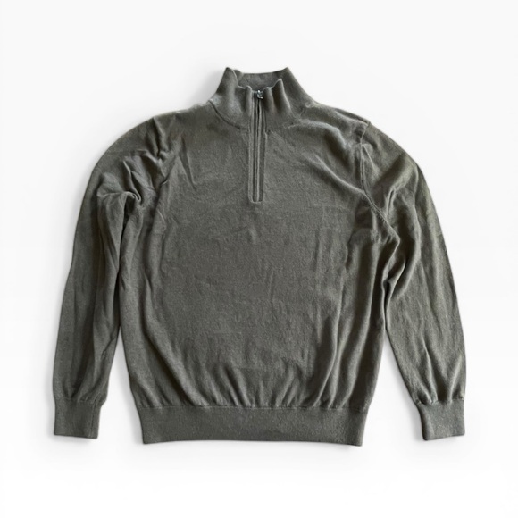 J. Crew Other - J. Crew MERCANTILE Men's brown tan Zip Mock-Neck Sweater NORMCORE Size: Large
